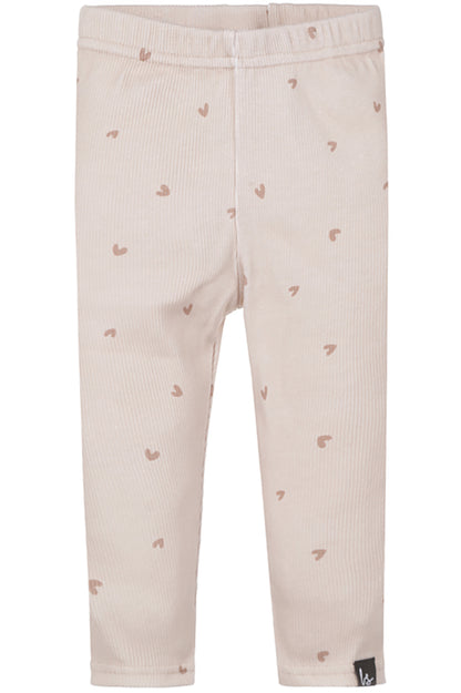 Legging rib hartjes (licht roze)