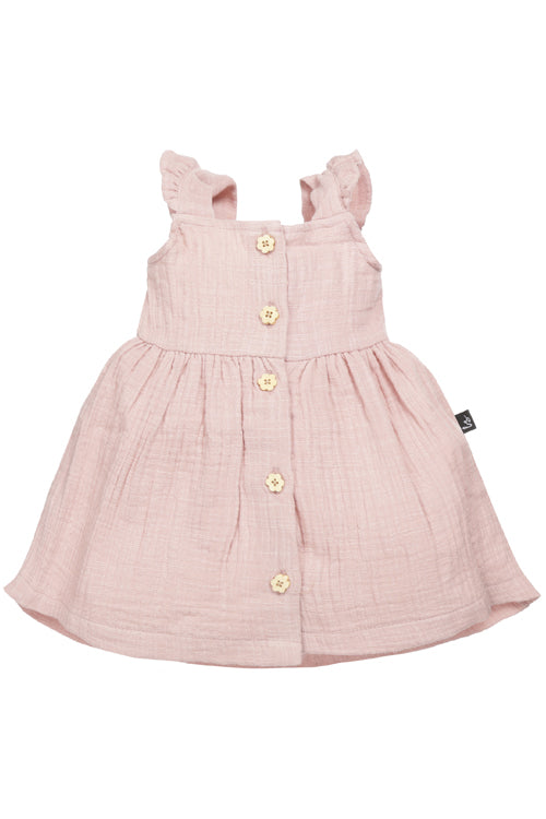 Linnen dress roze 122/128