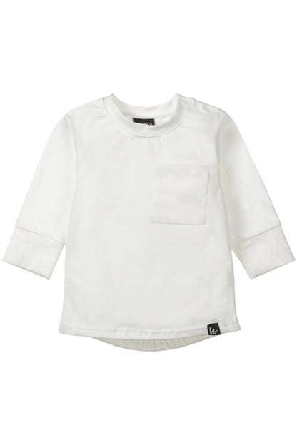 Langärmlig, kleine Tasche (ecru)