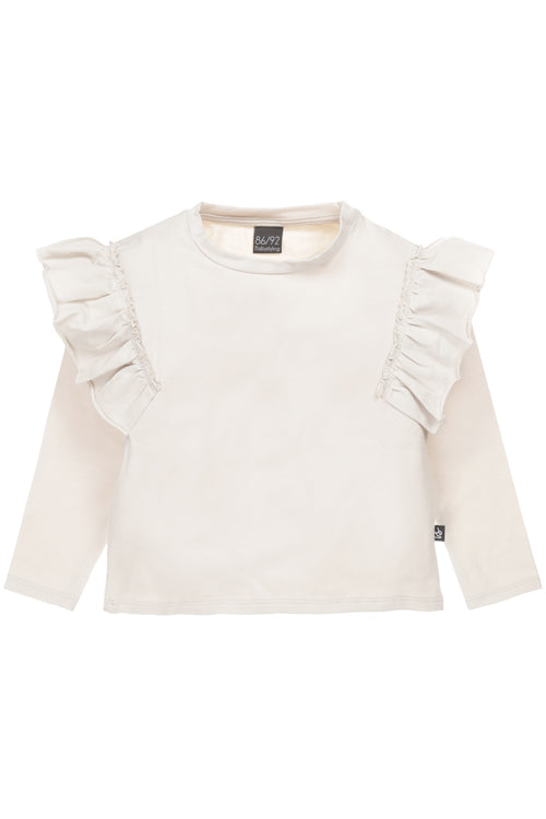 Loose fit ruffle longsleeve (sand) Mystyles