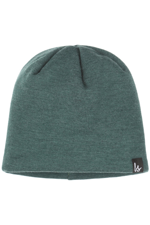 Beanie gemeleerd petrol