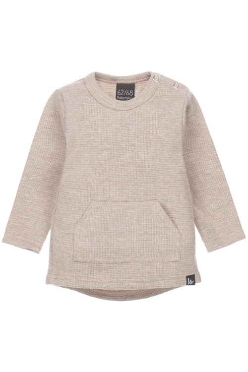 Pocket longsleeve wafel (bruin)