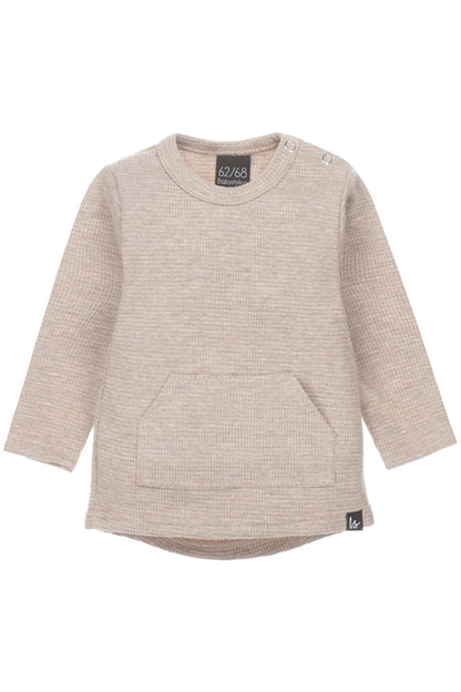 Pocket longsleeve wafel (bruin)