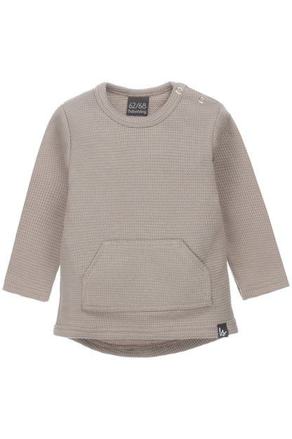 Pocket longsleeve wafel (light oak) 122/128