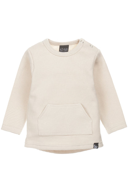 Pocket longsleeve wafel (sand)