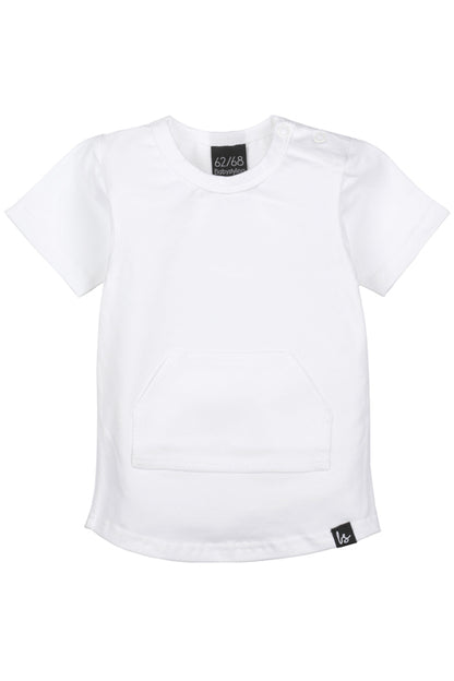 weißes T-Shirt mit Brusttasche