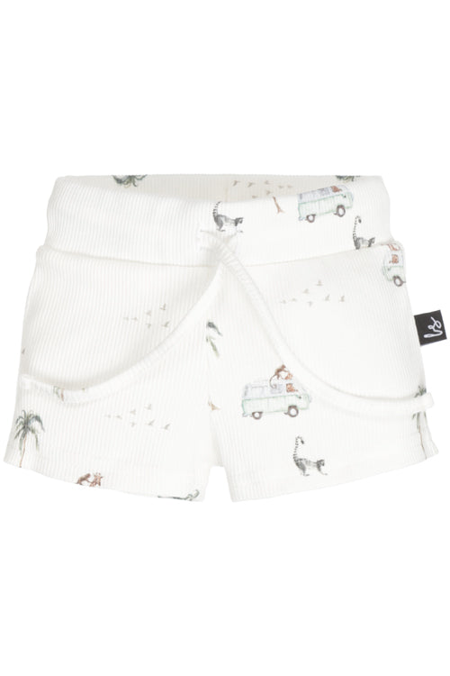 Rib jersey short jungle bus