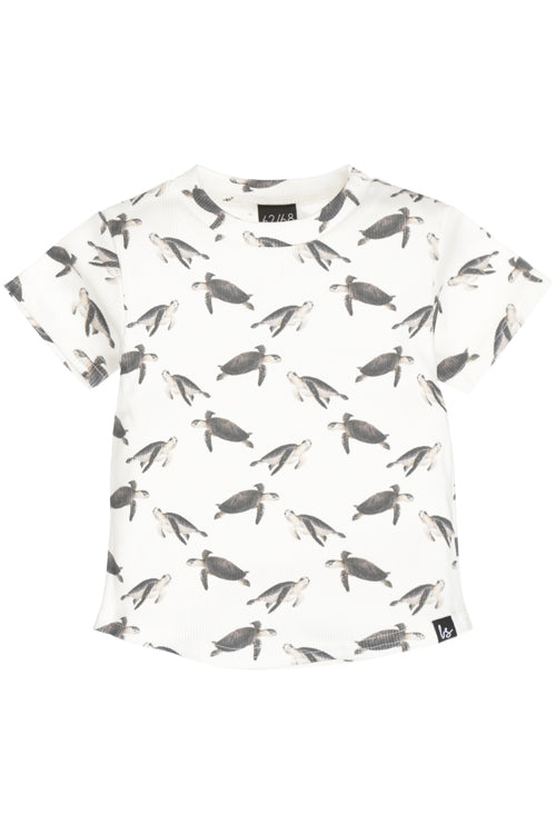 Rib jersey t-shirt little turtles