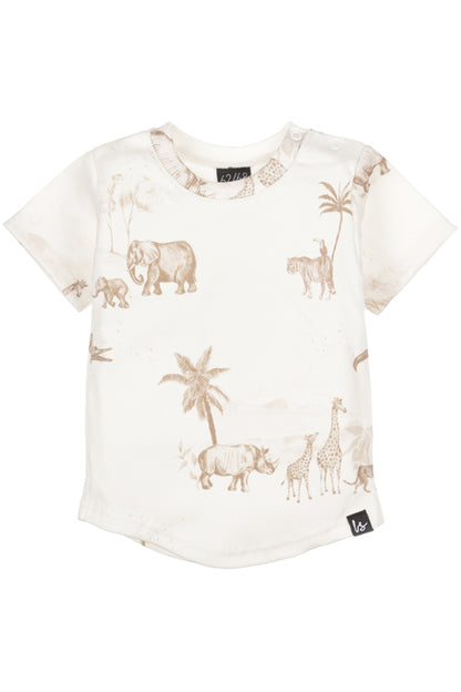 Rib jersey t-shirt vintage jungle