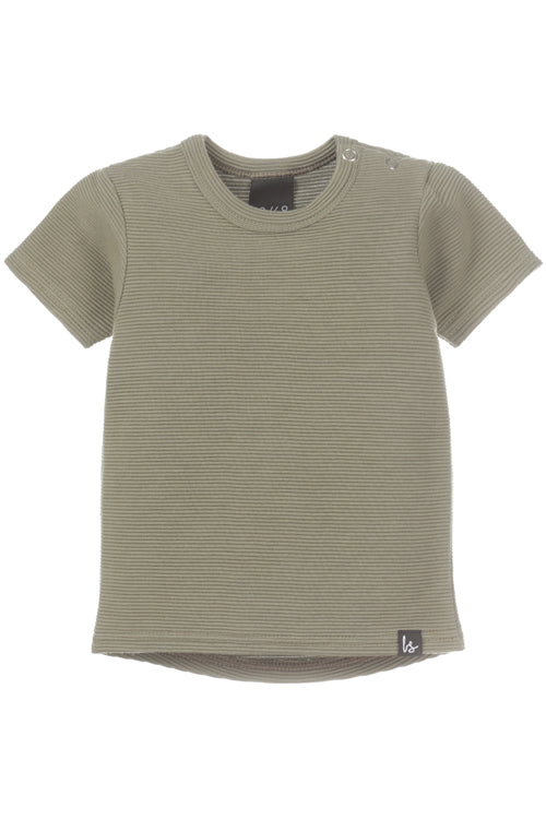 Geripptes T-Shirt (Khaki) 122/128