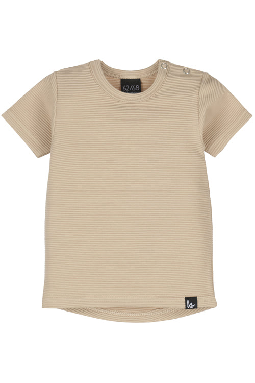 Rib t-shirt (rounded back) (beige) 50/56