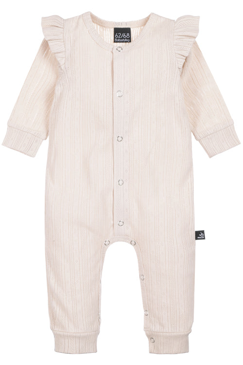 Ruffle boxpakje pointelle sand