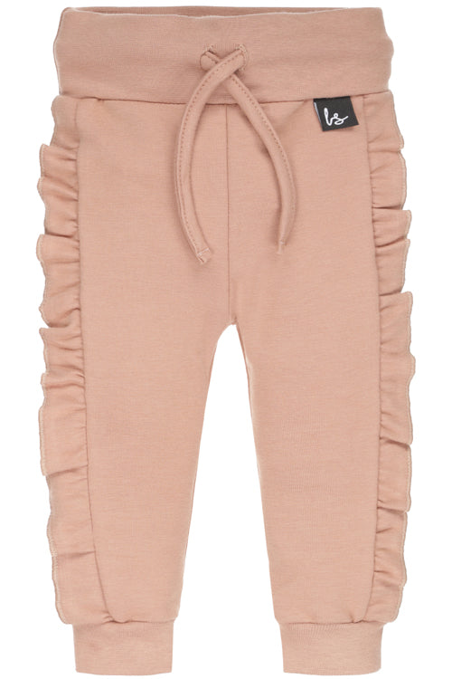 Ruffle jogger (oudroze)