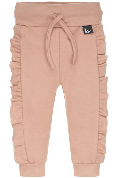 Ruffle jogger (oudroze)