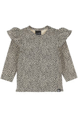 Ruffle longsleeve luipaard (beige)