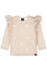 Ruffle longsleeve rib zoe with dots