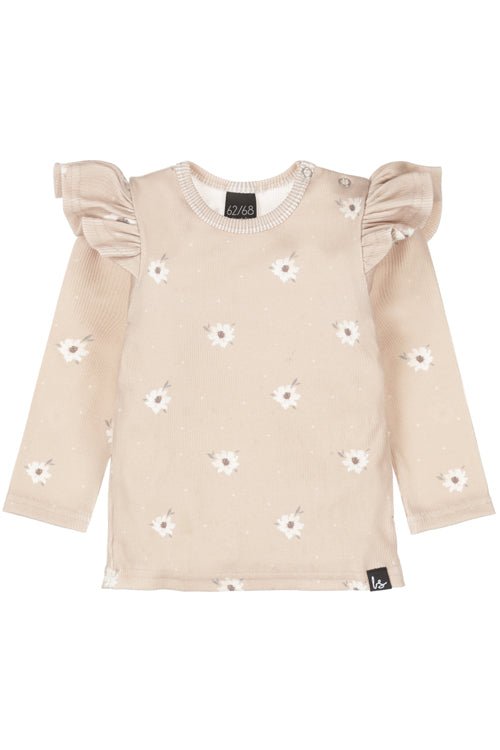 Ruffle longsleeve rib zoe with dots