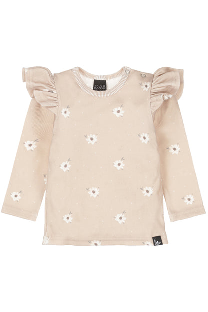 Ruffle longsleeve rib zoe with dots