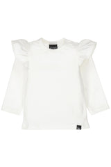 Ruffle longsleeve wit