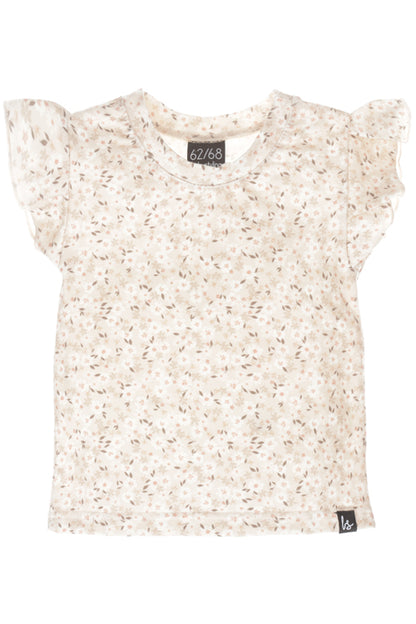 Ruffle sleeves t-shirt flower bomb