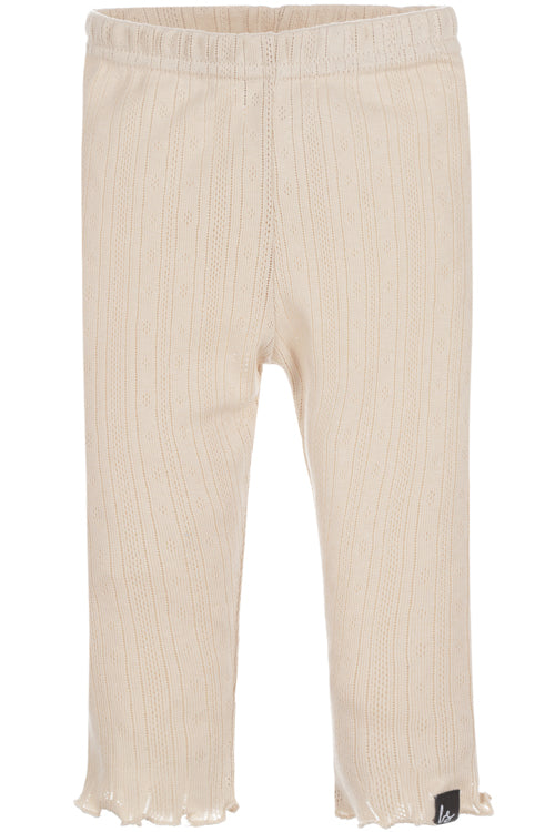 Ruffles pants pointelle (strepen) sand