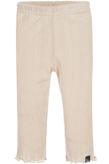 Ruffles pants pointelle (strepen) sand