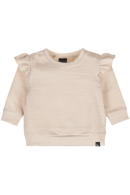 Ruffle sweater waved sand