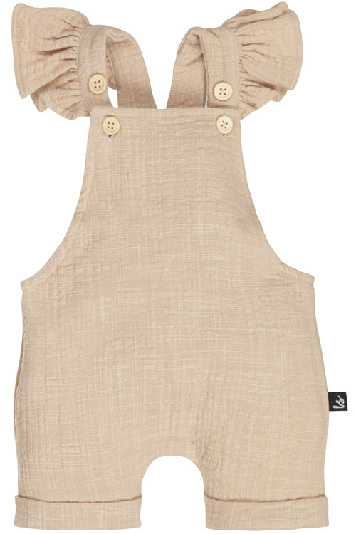 Ruffle tuinpakje short linnen almond