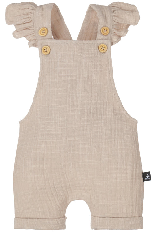 Ruffle tuinpakje short linnen sand