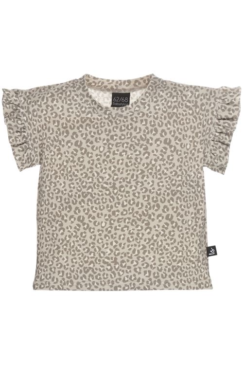 Butterfly t-shirt leopard grey sand
