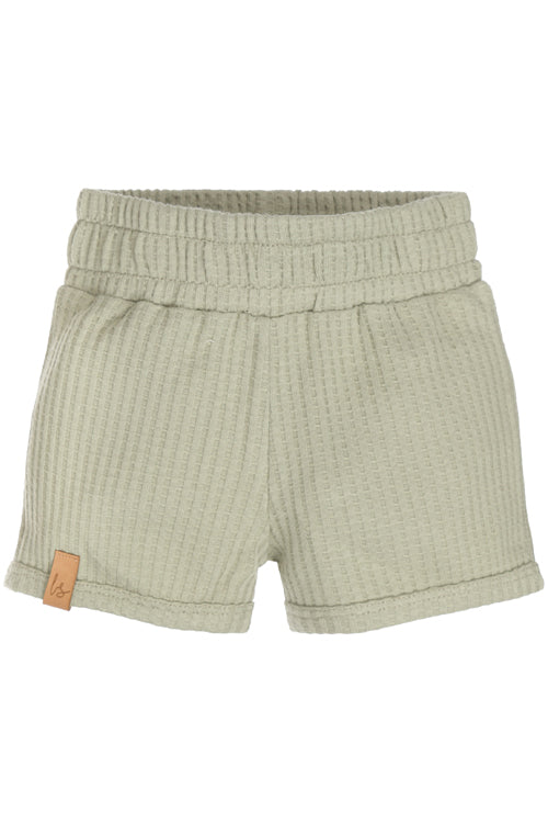 Soft wafel short dark green