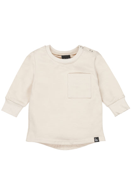 Langärmlig, kleine Tasche (Sand)