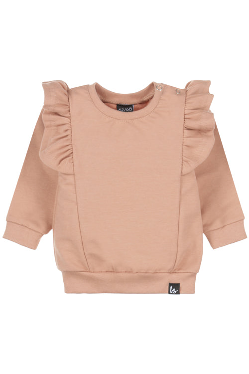 Vertical ruffle sweater (oudroze) 134/140