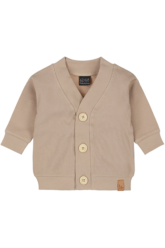Vestje rib buttons (beige)