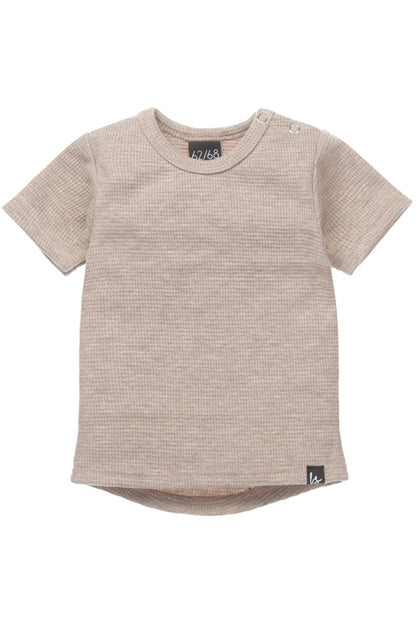 Wafel (bruin) t-shirt (rounded back)