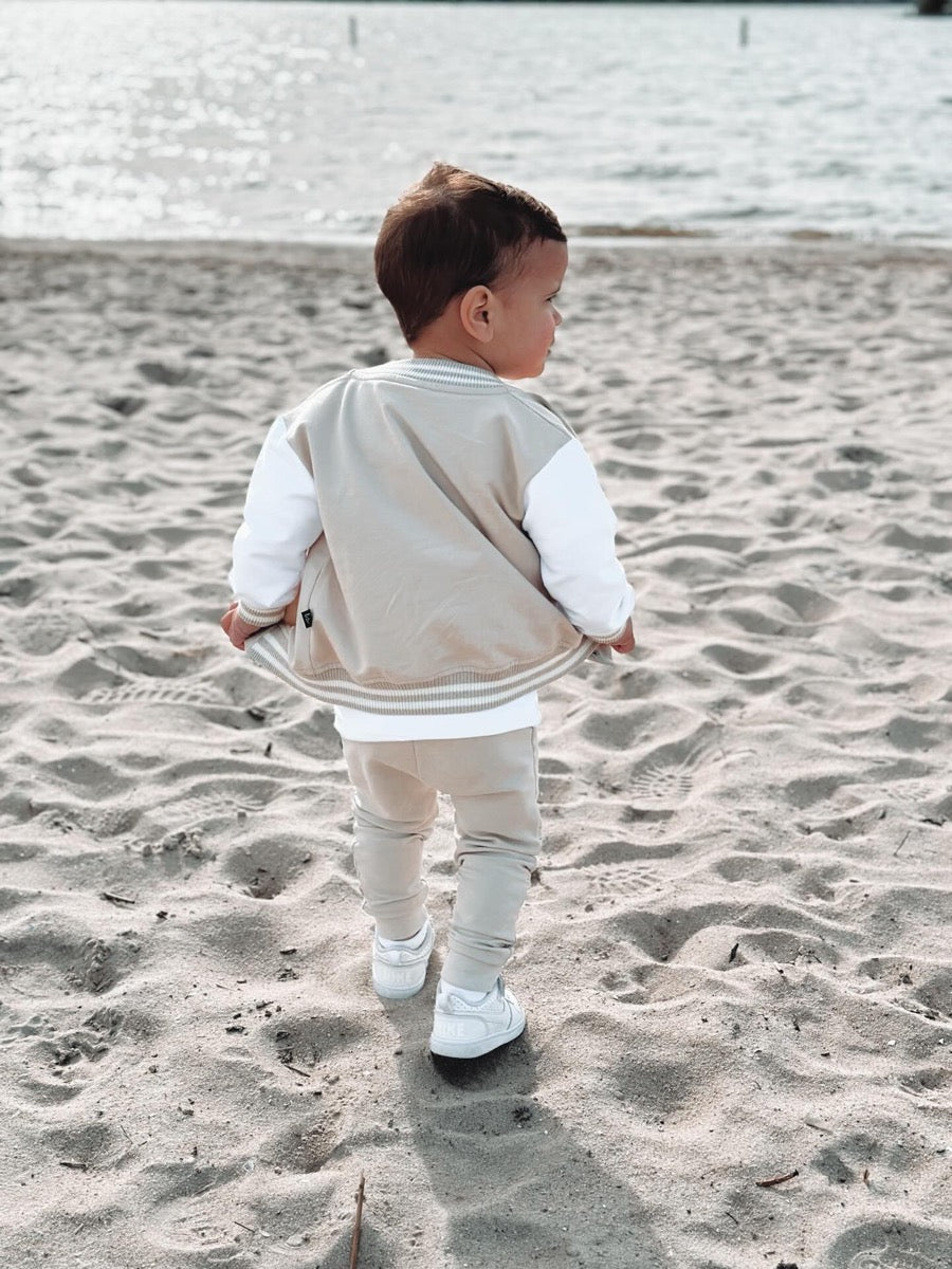 Baseball jacket sand
