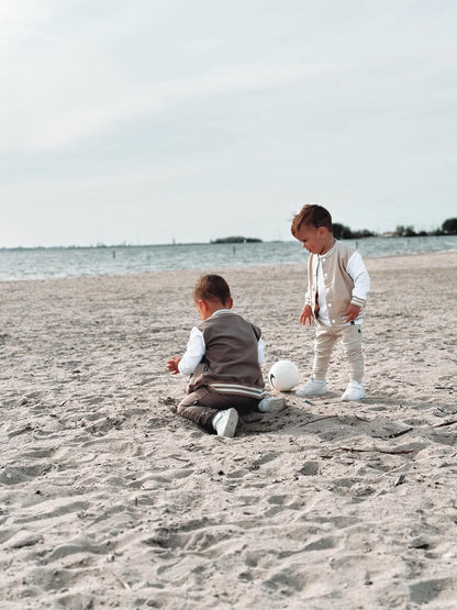 Baseball jacket sand