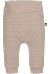 Rib baggy broekje beige