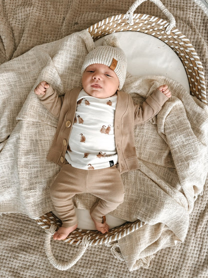 Broekje rib buttons (beige)
