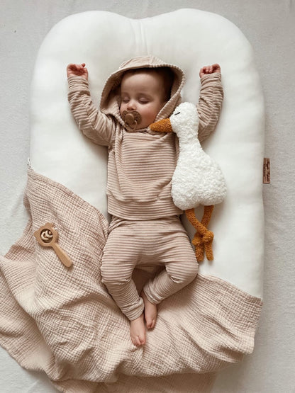 Corduroy capuchon sweater (sand)
