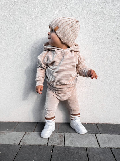 Corduroy capuchon sweater (sand)