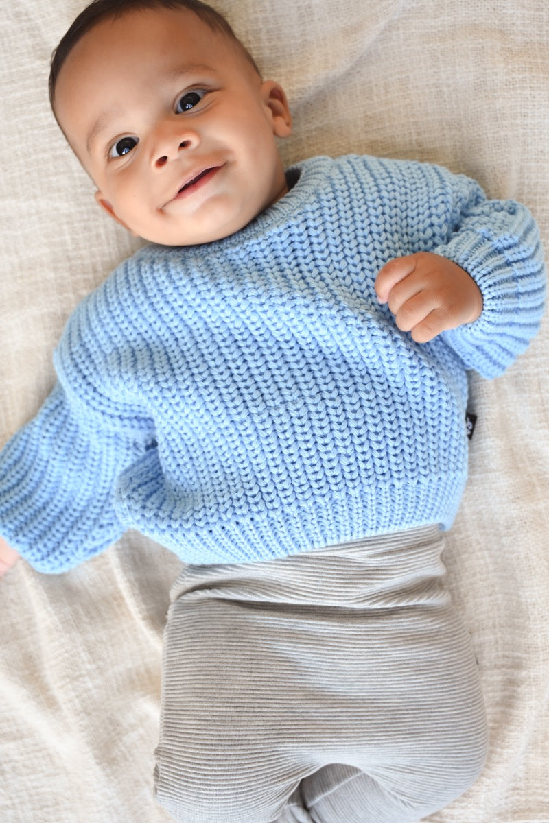 Strickpullover (blau)