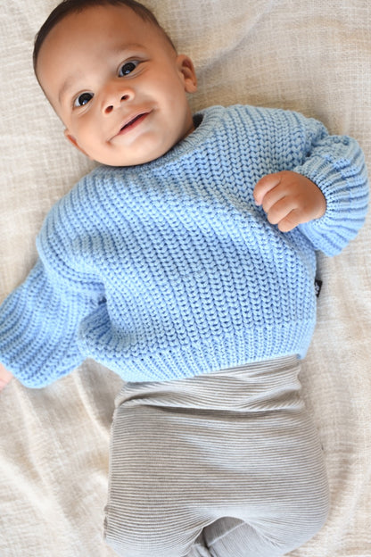 Strickpullover (blau)