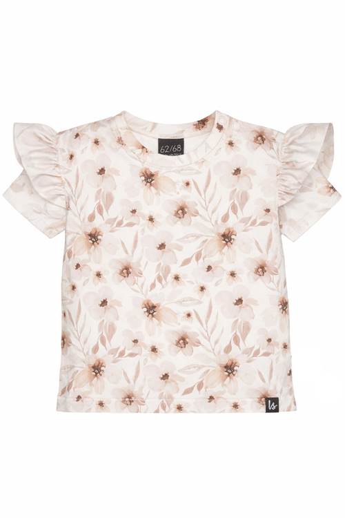 Ruffle t-shirt elle cream