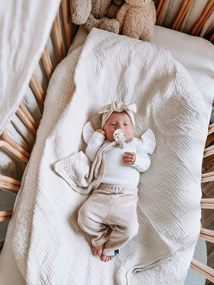 Ruffle romper rib ecru