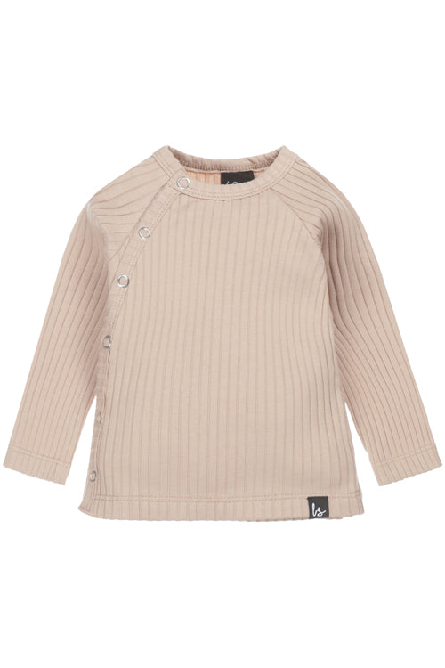 Cooles, geripptes Wickel-Langarmshirt (Mandel)