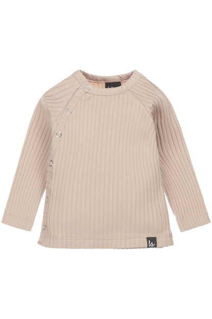 Cooles, geripptes Wickel-Langarmshirt (Mandel)