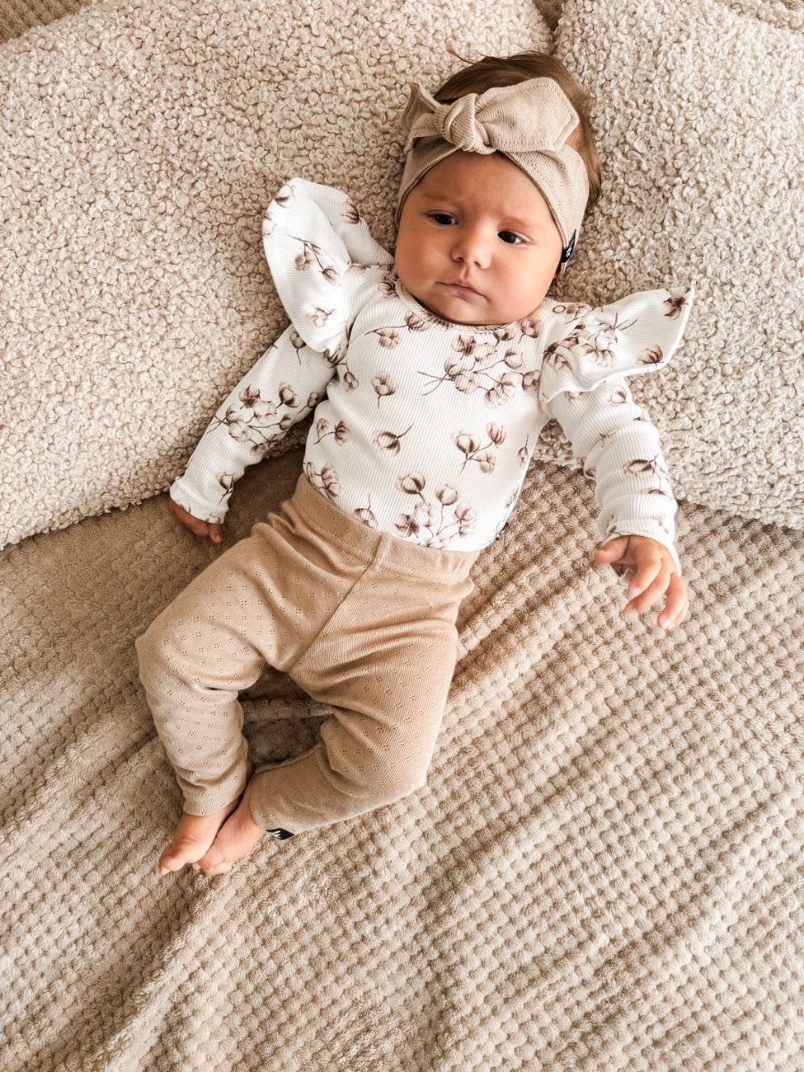 Legging pointelle beige