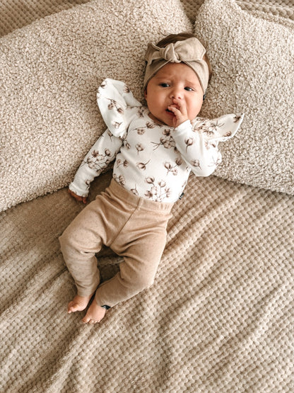 Legging pointelle beige