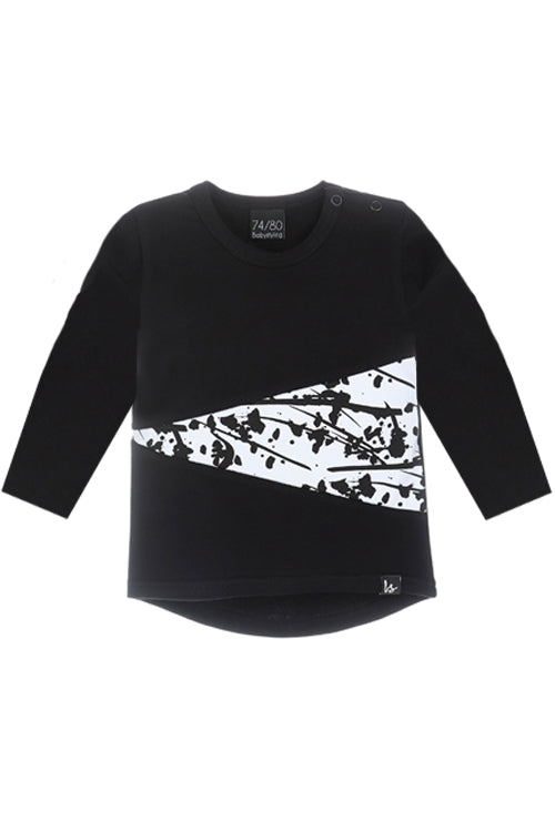 Inked mixed longsleeve (zwart)